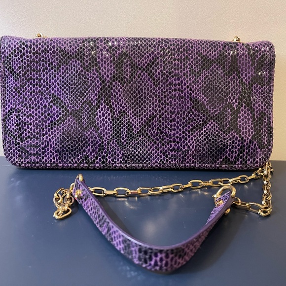 💯Authentic Tory Burch Long card wallet with chain *Purple💜 - Picture 16 of 16